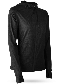 Sun Mountain Women's Second Layer Full Zip -Pro Golf Store 212880WMNSECONDLAYERHDJKT BLACK