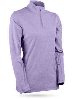 Sun Mountain Women's Second Layer Pullover -Pro Golf Store 212922WMNSECONDLAYERLS LAVENDERHEATHER