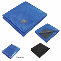 Reversible Ribbed Flannel Blanket - Closeout