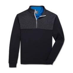 FootJoy Heather Yoke Half Zip Midlayer 13 FootJoy Heather Yoke Half Zip Midlayer -Pro Golf Store FJ 25313 01