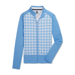 FootJoy Women's Full-Zip Houndstooth Print Mid-Layer