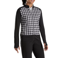 FootJoy Women's Full-Zip Houndstooth Print Mid-Layer -Pro Golf Store FJ 28252 02
