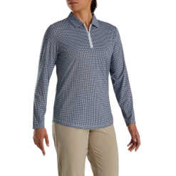 FootJoy Women's Houndstooth Print Sun Protection Shirt -Pro Golf Store FJ 28256 02
