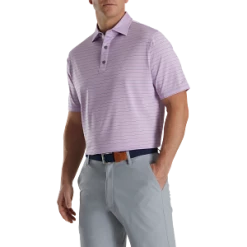 FootJoy Lisle Triple Pinstripe, Self Collar <BR><font Color="red">SALE! Enter Code FJS20 At Checkout For 20% Discount!</font> -Pro Golf Store FJ 29562 02