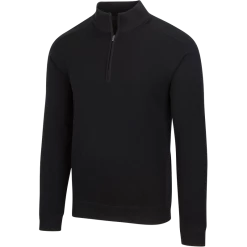 Greg Norman Performance Blend 1/4 Zip Wind Sweater -Pro Golf Store G7F20S135 7 BLACK 1