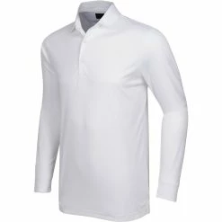 Greg Norman Protek ML75 Microlux 2 Below Long Sleeve Polo -Pro Golf Store G7S9K901 7 WHT