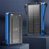 20,000 MAh Solar Wireless Charging Bank With Flashlight