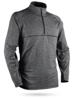 Sun Mountain Second Layer Pullover -Pro Golf Store SECONDLAYERLSPOSTEELHEATHER