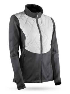 Sun Mountain Women's AT Hybrid Jacket -Pro Golf Store WMNATHYBRIDJACKETWHITE STEEL
