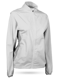 Sun Mountain Women's Monsoon Jacket -Pro Golf Store WMNMONSOONJACKETWHITE PLATINUM