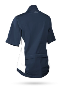 Sun Mountain Women's Monsoon Short Sleeve Jacket -Pro Golf Store WMNMONSOONSSJACKETNAVY WHITE BACK