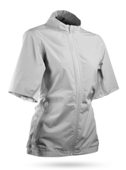 Sun Mountain Women's Monsoon Short Sleeve Jacket -Pro Golf Store WMNMONSOONSSJACKETPLATINUM WHITE