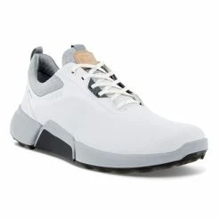 ECCO Men's BIOM H4 Golf Shoe-White/Concrete