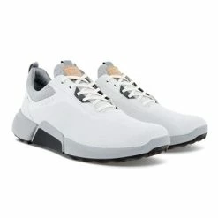 ECCO Men's BIOM H4 Golf Shoe-White/Concrete -Pro Golf Store ecco 108204 57876 pair