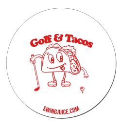 SwingJuice Unisex Sticker Golf Golf & Tacos White O/S