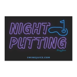 SwingJuice Unisex Sticker Golf Night Putting Black O/S