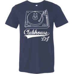 SwingJuice Short Sleeve Unisex T-Shirt Baseball Clubhouse DJ -Pro Golf Store swingjuice baseball clubhouse dj short sleeve tee navy