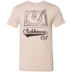 SwingJuice Short Sleeve Unisex T-Shirt Baseball Clubhouse DJ -Pro Golf Store swingjuice baseball clubhouse dj short sleeve tee tan