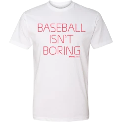 SwingJuice Short Sleeve Unisex T-Shirt Official Baseball Isn't Boring -Pro Golf Store swingjuice baseball isnt boring short sleeve tee white