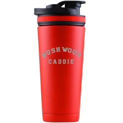 SwingJuice Ice Shaker Unisex Bottle Golf Bushwood Caddie Red 26 Oz.