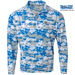 SwingJuice Long Sleeve Men's Performance Quarter Zip Golf Camo -Pro Golf Store swingjuice camo performance 1 4 zip long sleeve mens pullover nautical blue