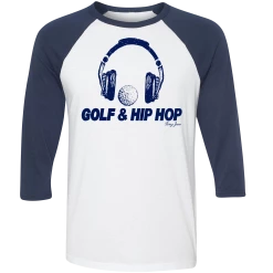 SwingJuice Three Quarter Sleeve Mens Raglan T-Shirt Golf & Hip Hop