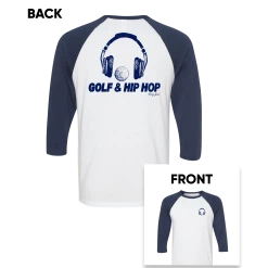 SwingJuice Three Quarter Sleeve Mens Raglan T-Shirt Golf & Hip Hop New