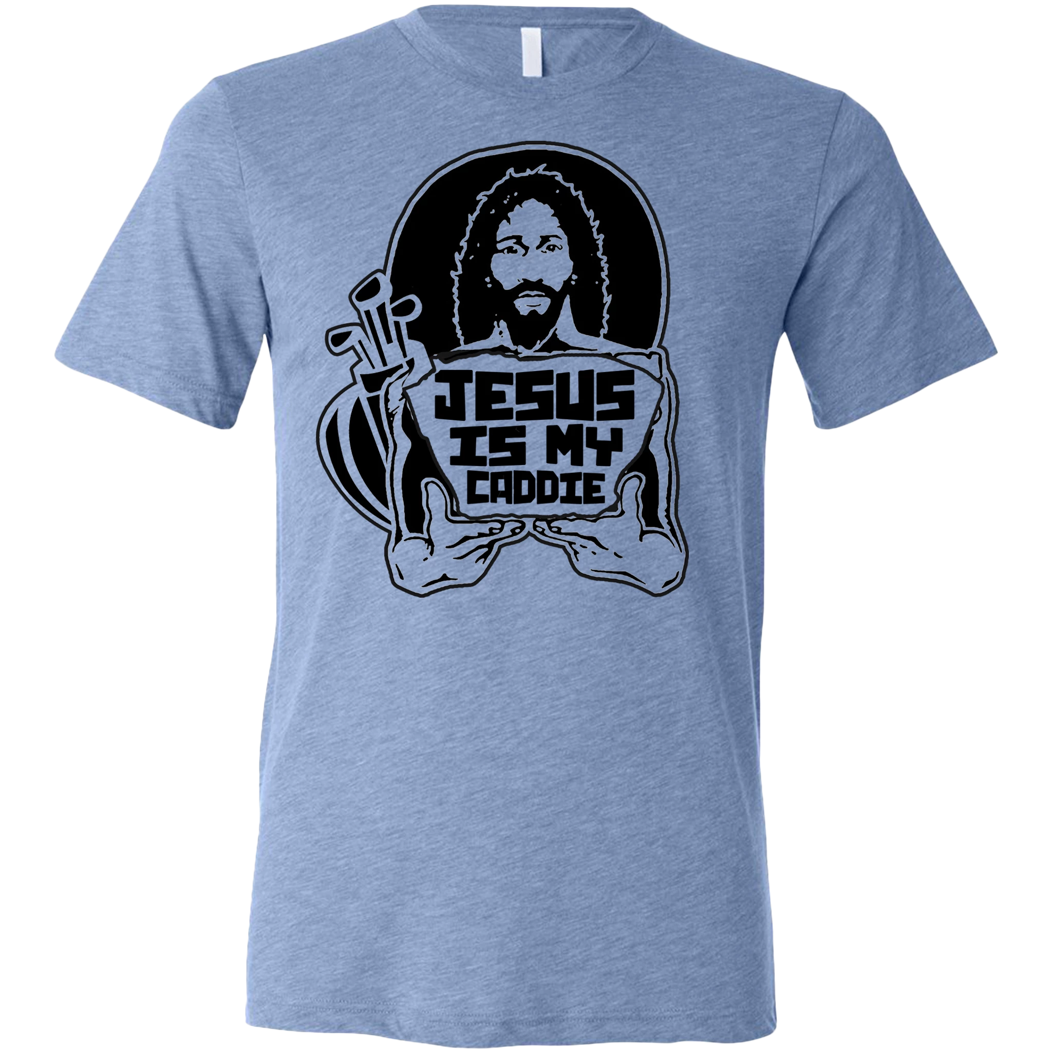 SwingJuice Short Sleeve Unisex T-Shirt Golf Jesus Is My Caddie 3 SwingJuice Short Sleeve Unisex T-Shirt Golf Jesus Is My Caddie