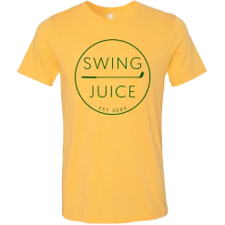 SwingJuice Short Sleeve Unisex T-Shirt Golf Retro -Pro Golf Store swingjuice golf retro unisex short sleeve tee yellow