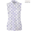 SwingJuice Sleeveless Women's Performance Polo Golf Smiley -Pro Golf Store swingjuice golf smiley womens performance sleeveless polo ivory