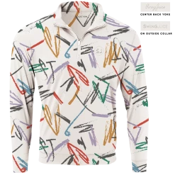 SwingJuice Long Sleeve Men's Performance Quarter Zip Golf Golf Strokes