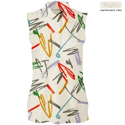 SwingJuice Sleeveless Women's Performance Polo Golf Strokes