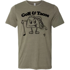 SwingJuice Short Sleeve Unisex T-Shirt Golf & Tacos -Pro Golf Store swingjuice golf tacos unisex short sleeve tee military green