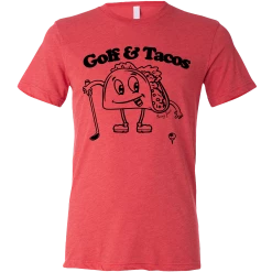 SwingJuice Short Sleeve Unisex T-Shirt Golf & Tacos -Pro Golf Store swingjuice golf tacos unisex short sleeve tee red