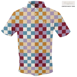 SwingJuice Short Sleeve Men's Performance Polo Golf Multi Checker