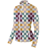 SwingJuice Long Sleeve Women's Performance Full Zip Golf Multi Checker