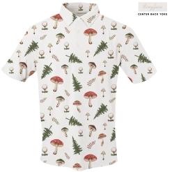 SwingJuice Short Sleeve Men's Performance Polo Golf Mushrooms