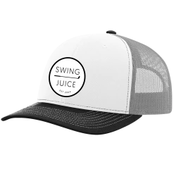 SwingJuice Trucker Unisex Golf Hat -Pro Golf Store swingjuice retro trucker hat white