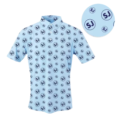 SwingJuice Short Sleeve Men's Performance Polo Golf Circle SJ -Pro Golf Store swingjuice sj performance polo maui close up