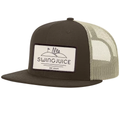 SwingJuice Wool Trucker Unisex Hat Golf SJ Woods 11 SwingJuice Wool Trucker Unisex Hat Golf SJ Woods -Pro Golf Store swingjuice sj woods wool trucker hat brown khaki