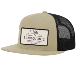 SwingJuice Wool Trucker Unisex Hat Golf SJ Woods 9 SwingJuice Wool Trucker Unisex Hat Golf SJ Woods -Pro Golf Store swingjuice sj woods wool trucker hat khaki black