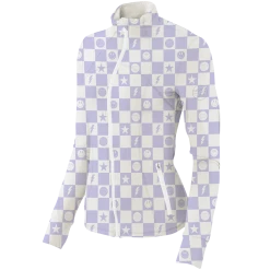 SwingJuice Long Sleeve Women's Performance Full Zip Golf Smiley