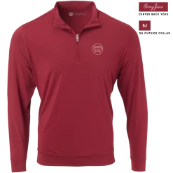 SwingJuice Long Sleeve Men's Performance Quarter Zip Golf Retro -Pro Golf Store swingjuice solid retro performance 1 4 zip long sleeve pullover merlot
