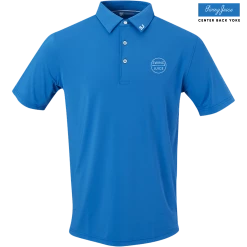 SwingJuice Short Sleeve Men's Performance Polo Golf Retro -Pro Golf Store swingjuice solid retro performance mens polo nautical blue