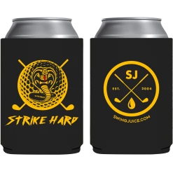 SwingJuice Unisex Koozie Golf Strike Hard Black O/S